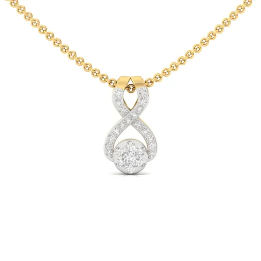 Round Diamond Infinity Pendant