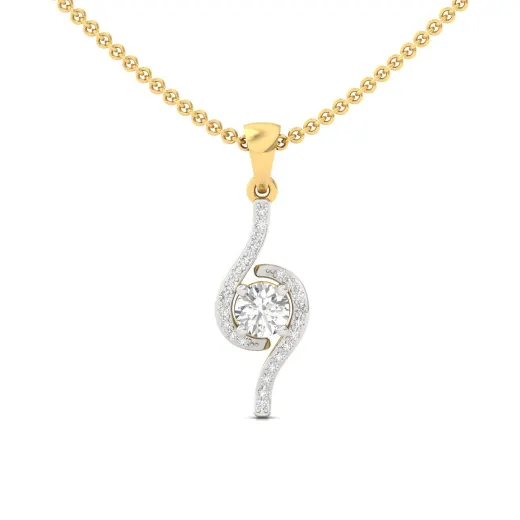 Round Cut Diamond Pendant