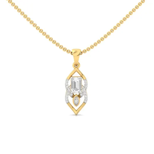 Emerald Cut Diamond Pendant