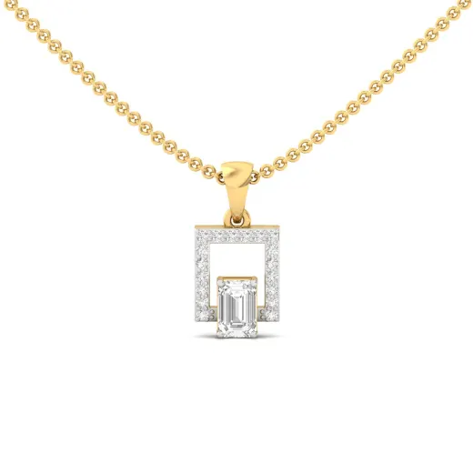 Emerald Cut Diamond Pendant