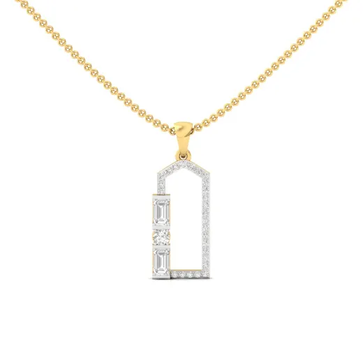 Emerald Cut Diamond Pendant