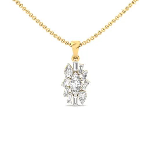 Marquise, Pear & Baguette Diamond Pendant
