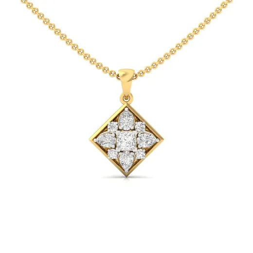 Princess & Pear Diamond Pendant