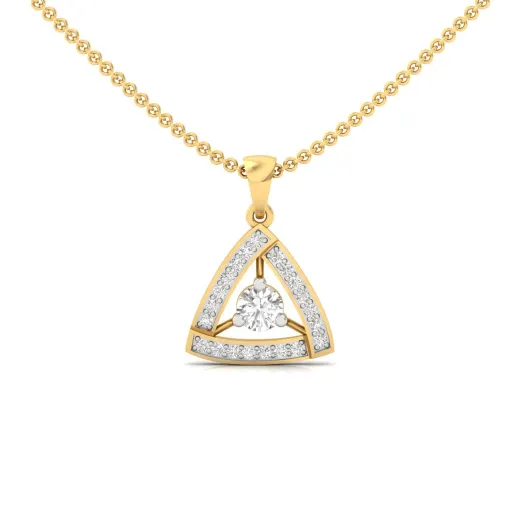 Round Diamond Triangle Pendant