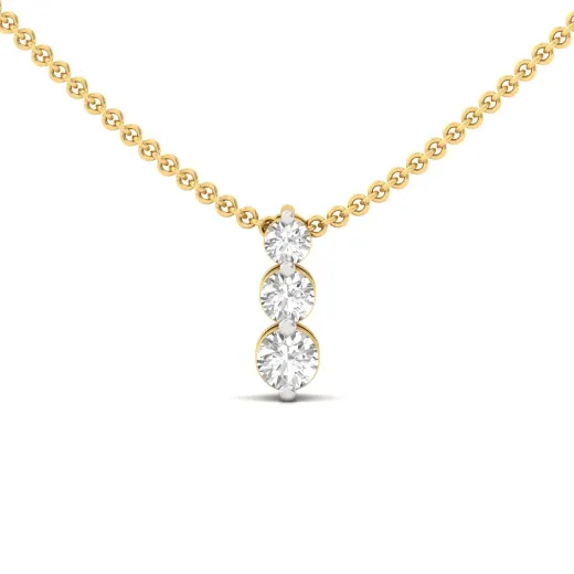 Round Cut Diamond Journey Pendant