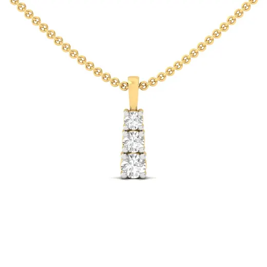 Round Cut Diamond Journey Pendant