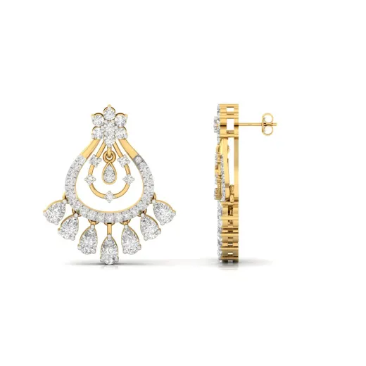 Pear Cut Diamond Chandelier Earrings (1 Pair)