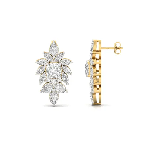 Sapphire & Diamond Halo Earrings (1 Pair)