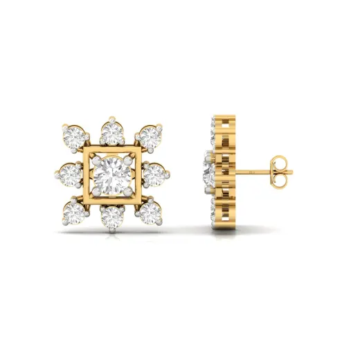 Round Cut Diamond Earrings (1 Pair)