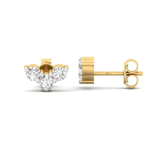 Round Cut Diamond Earrings (1 Pair)