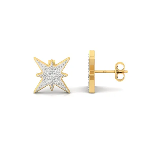 Starburst Diamond Stud Earrings (1 Pair)