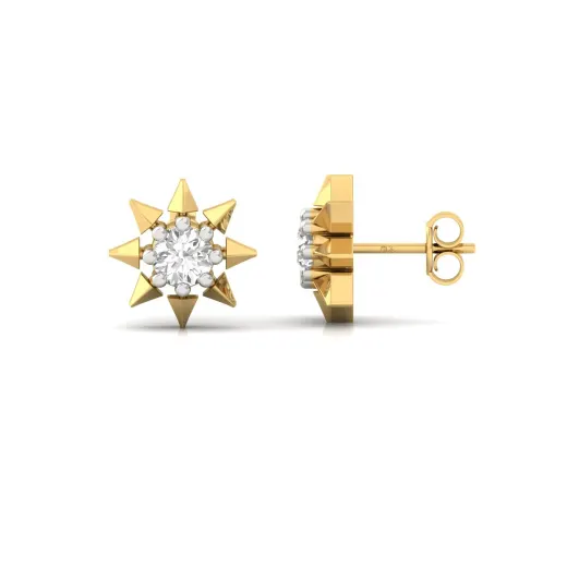 Starburst Diamond Stud Earrings (1 Pair)