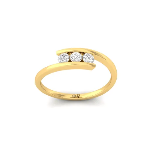 Round Cut Diamond Toi et Moi Ring