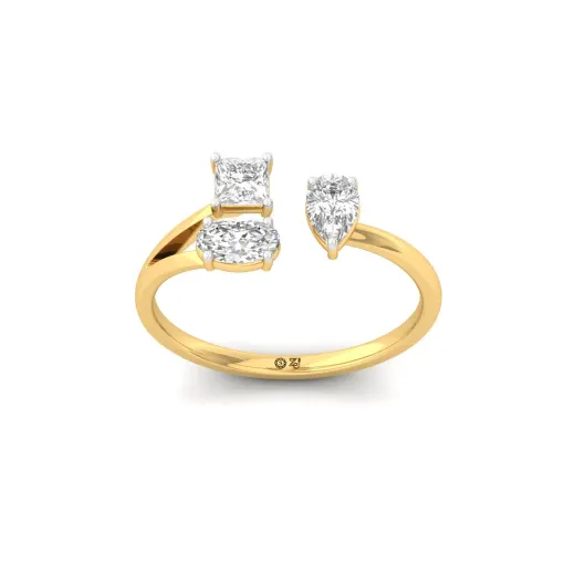 Pear, Princess & Oval Cut Diamond Open Ring