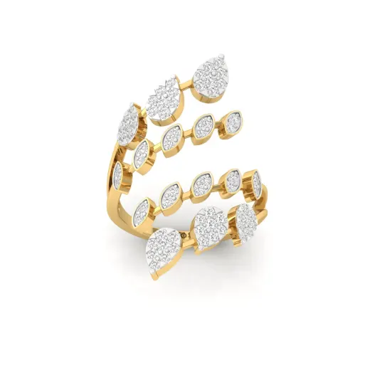 Multi Round Cut Diamond Statement Cocktail Ring