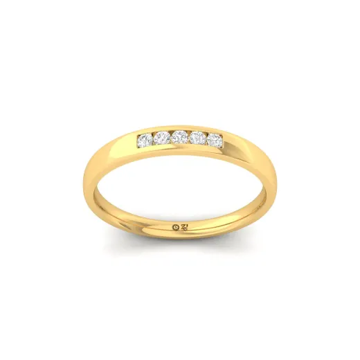 Round Cut Diamond Band Ring