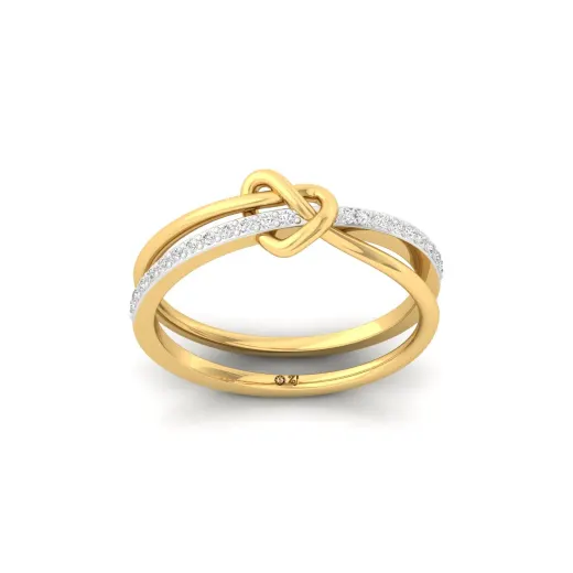 Round Cut Diamond Knot Ring