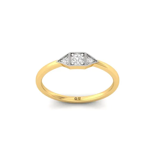 Round Cut Diamond Vintage Inspired Ring