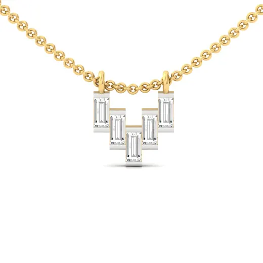 Baguette Cut Diamond Pendant