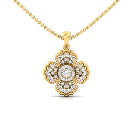 Round Diamond Clover Pendant
