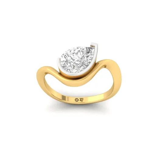 Pear Cut Diamond Solitaire Ring