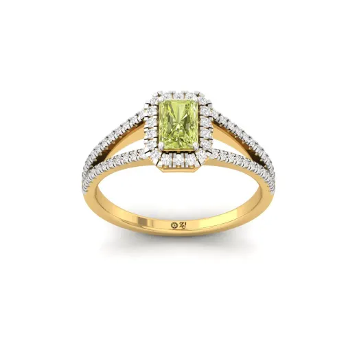 Radiant Cut Yellow Diamond Ring