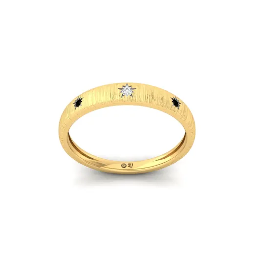 Diamond Matte Finish Band Ring