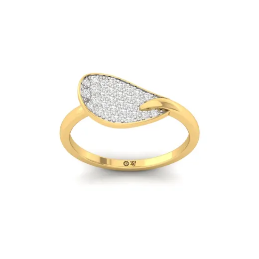 Round Brilliant Cut Diamond Teardrop Statement Ring