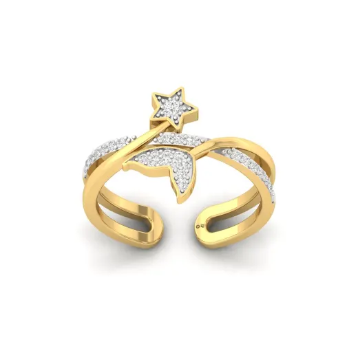 Diamond Shooting Star Ring