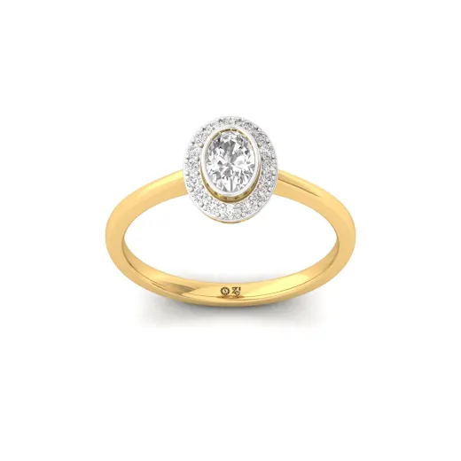 Oval Cut Diamond Halo Engagement Ring