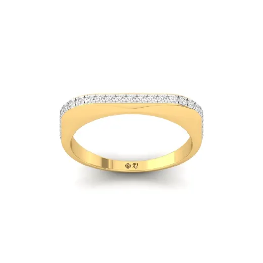 Round Diamond Wedding Band