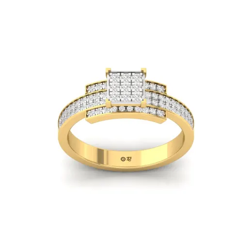 Round Cluster Diamond Ring