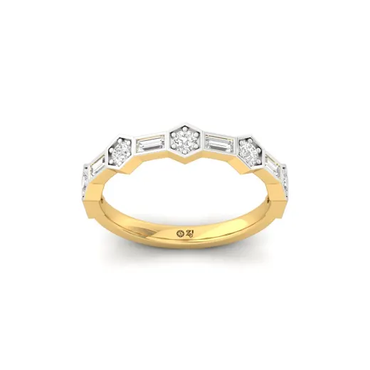 Hexagon & Baguette Diamond Ring