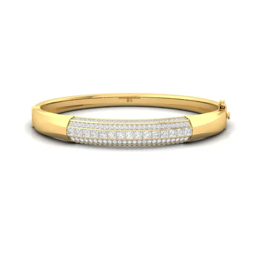 Princess & Round Cut Diamond Mens Bracelet