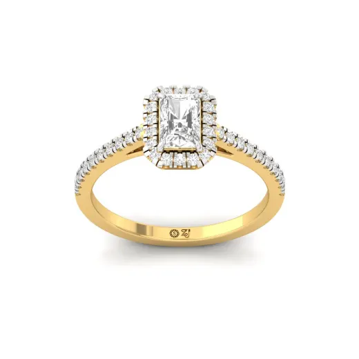 Radiant Halo Diamond Engagement Ring