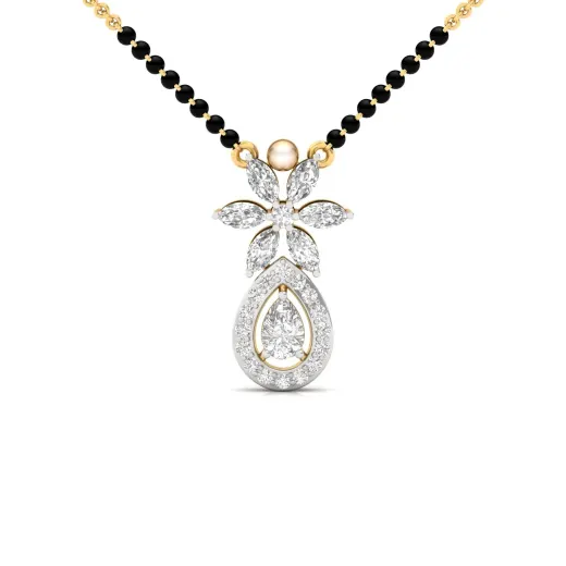 Pear & Marquise Diamond Mangalsutra Pendant