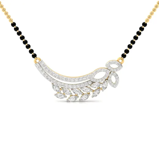 Marquise & Round Diamond Mangalsutra Pendant