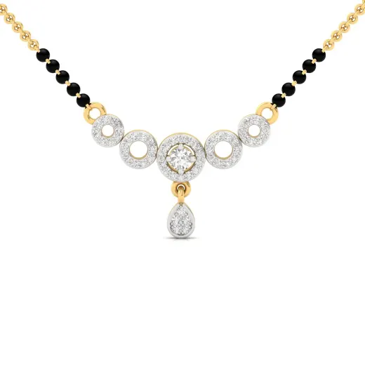 Round Diamond Mangalsutra Pendant