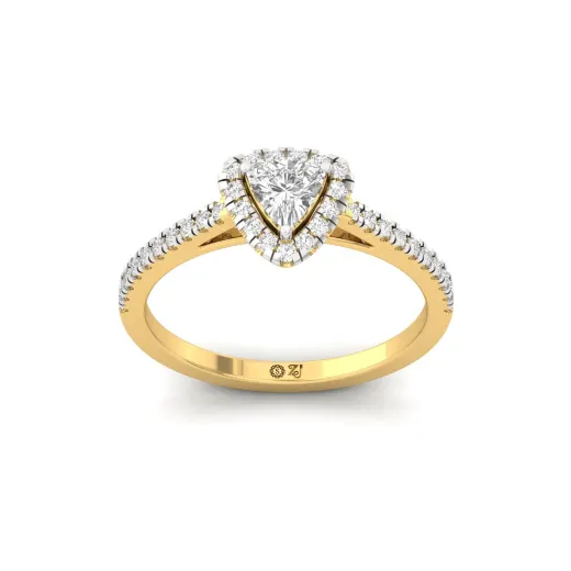 Trillion Halo Diamond Engagement Ring