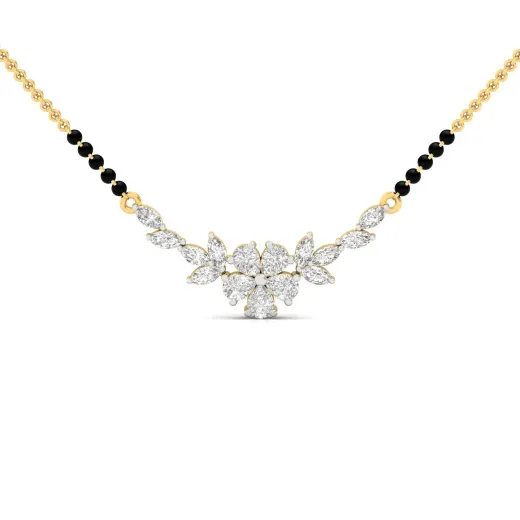 Marquise & Pear Diamond Mangalsutra Pendant