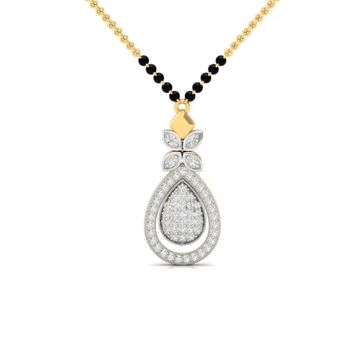 Pear Shape Diamond Mangalsutra Pendant