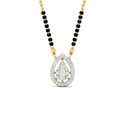 Pear & Marquise Diamond Teardrop Mangalsutra Pendant