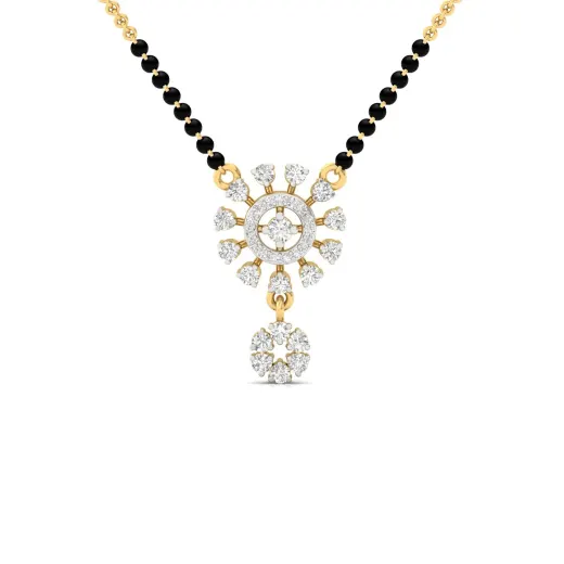 Round Diamond Mangalsutra Pendant