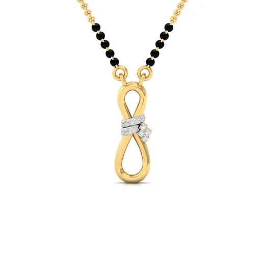 Round Diamond Mangalsutra Pendant