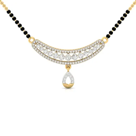 Round Diamond Mangalsutra Pendant
