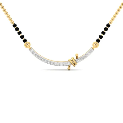 Round Diamond Mangalsutra Pendant
