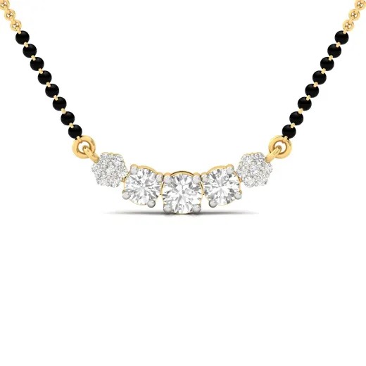 Round Diamond Mangalsutra Pendant
