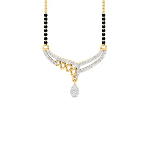 Round Diamond Mangalsutra Pendant