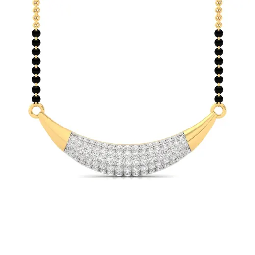 Round Diamond Mangalsutra Pendant