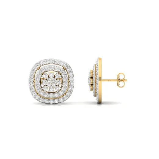 Round Cut Diamond Stud Earrings (1 Pair)